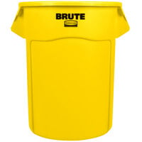 Rubbermaid FG265500YEL BRUTE Yellow 55 Gallon Round Trash Can