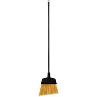 Carlisle 4065000 12 inch Recycled Angled Broom with Flagged Bristles and 48 inch Handle