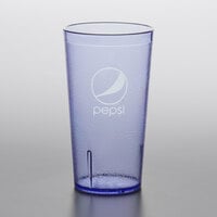 GET 6616-BP 16 oz. Blue Pepsi® SAN Plastic Pebbled Tumbler - 24/Pack