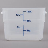 Cambro CamSquares® 12 Qt. Translucent Square Polypropylene Food Storage Container