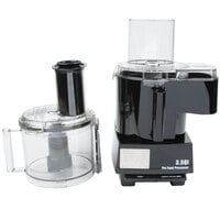 Waring WFP14SC Combination Food Processor with 3.5 Qt. Clear Bowl, Continuous Feed & 3 Discs - 1 hp