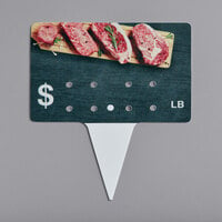 Butcher / Deli Meat Molded Number Spear Price Tag (lb.) - 25/Pack