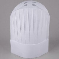 Royal Paper VCH12 12 inch Adjustable White Viscose Non-Woven Disposable Chef Hat - 50/Case