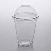 Choice 12 oz. Clear Plastic Cold Cup with 2 oz. Insert and PET Dome Lid with No Hole - 100/Pack