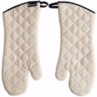 San Jamar 817TMSB 17 inch Terry Cloth Oven Mitts with Steam Barrier