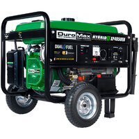 DuroMax XP4850EH Portable 208 CC Dual Fuel Powered Generator with Electric / Recoil Start and Wheel Kit - 4,850/3,850W, 120V