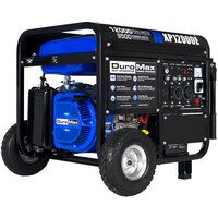 DuroMax XP12000E Portable 457 CC Gasoline Powered Generator with Electric / Recoil Start and Wheel Kit - 12,000/9,500W, 120V