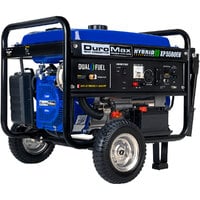 DuroMax XP5500EH Portable 225 CC Dual Fuel Powered Generator with Electric / Recoil Start and Wheel Kit - 5,500/4,500W, 120V