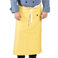 Uncommon Chef 3119 Egg Customizable 100% Cotton Canvas Marvel Bistro Apron with Natural Webbing and 1 Pocket - 33" x 31"
