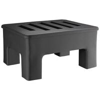 Regency 18 inch x 22 inch x 12 inch Black Plastic Heavy-Duty Dunnage Rack with Slotted Top - 750 lb. Capacity