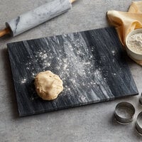 Fox Run 3833 16 inch x 12 inch x 1/2 inch Black Marble Pastry Board
