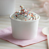 Choice 4 oz. White Paper Frozen Yogurt / Food Cup - 1000/Case