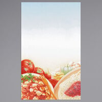 8 1/2" x 14" Menu Paper - Italian Themed Pasta Design Cover - 100/Pack