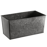 American Metalcraft BEVDG126 1/3 Size Onyx Galvanized Metal Rectangular Beverage Tub