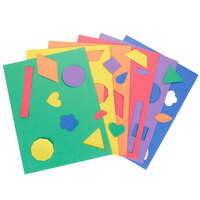 Crayola 990036 9 inch x 12 inch 6-Assorted Color Construction Paper Shapes - 48/Pack