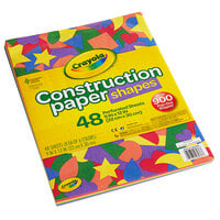 Crayola 990036 9" x 12" 6-Assorted Color Construction Paper Shapes - 48/Pack