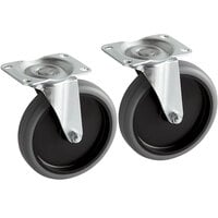Carlisle UCC401800 5 inch Replacement Swivel Caster for Utility Carts   - 2/Pack