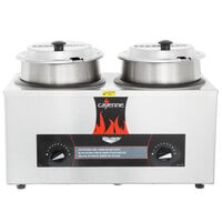 Vollrath 72040 Cayenne Twin Well 4 Qt. Countertop Rethermalizer / Warmer Package with Insets and Covers 120V, 1100W