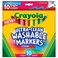 Crayola 587855 Color Max Ultra-Clean 10-Count Assorted Color Washable Markers