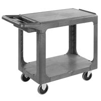 Carlisle UC194023 Gray 2-Shelf Utility Cart - 40 3/8 inch x 19 inch x 32 5/8 inch