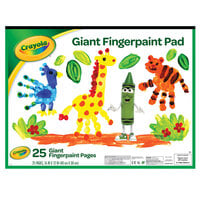 Crayola 993405 16 inch x 12 inch White 25-Page Fingerpaint Pad
