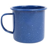 Crow Canyon Home K11MBU Stinson 12 oz. Medium Blue Speckle Enamelware Mug