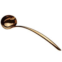 Bon Chef 9456HFG 6 oz. Gold Hammered Stainless Steel Serving Ladle with Hollow Cool Handle