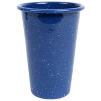 Crow Canyon Home K93MBU Stinson 14 oz. Medium Blue Speckle Enamelware Tumbler