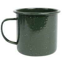 Crow Canyon Home K112GRN Stinson 16 oz. Forest Green Speckle Enamelware Mug