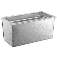American Metalcraft 1/3 Size Silver Galvanized Metal Beverage Tub with Polycarbonate Liner