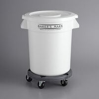 Baker's Mark White Mobile Ingredient Storage Bin (21 Gal.)