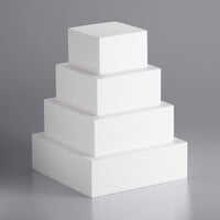 Baker's Lane 4" Foam 4-Piece Square Cake Dummy Kit