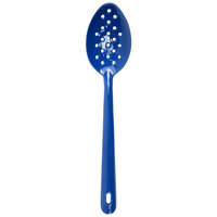 Crow Canyon Home S53MBU Pacifica 12 inch Medium Blue Enamelware Slotted Spoon