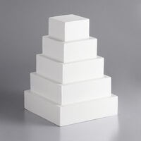4 inch Foam 5-Piece Square Cake Dummy Kit