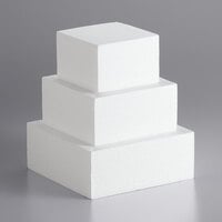 Baker's Lane 4" Foam 3-Piece Square Cake Dummy Kit