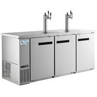 Avantco Stainless Steel Kegerator / Beer Dispenser with 2 Triple Tap Towers - (4) 1/2 Keg Capacity