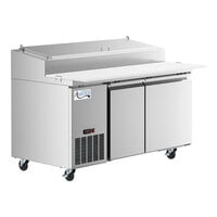 Avantco SSPPT-260 60" 2 Door Refrigerated Pizza Prep Table