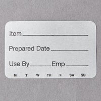 Cambro 1252SLB250 250 Count Roll of 2" x 1 1/4" Printed StoreSafe Dissolvable Product Labels