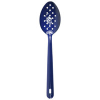 Crow Canyon Home S53BLU Pacifica 12 inch Dark Blue Enamelware Slotted Spoon