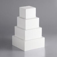 Baker's Mark 5 inch Foam 4-Piece Square Cake Dummy Kit