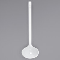 Crow Canyon Home S52WHT Pacifica 4 oz. White Enamelware Ladle