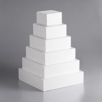 4 inch Foam 6-Piece Square Cake Dummy Kit