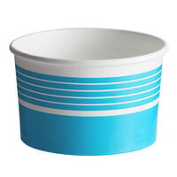 Choice 16 oz. Blue Paper Frozen Yogurt / Food Cup - 50/Pack