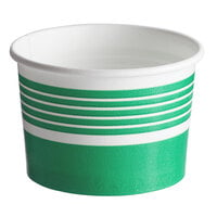 Choice 4 oz. Green Paper Frozen Yogurt / Food Cup - 50/Pack
