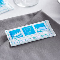 8 1/2 inch x 7 inch With Our Compliments Premium Clean Scented Moist Towelette / Wet Nap   - 250/Case