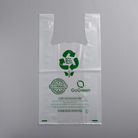 1/6 Size 3 Mil Clear Reusable Extra Heavy Plastic T-Shirt Bag - 150/Case