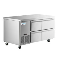 Avantco SS-UD-260RC 60 inch Stainless Steel Four Drawer Extra Deep Undercounter Refrigerator