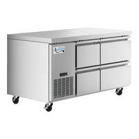 Avantco SS-UD-260RC 60" Stainless Steel Four Drawer Extra Deep Undercounter Refrigerator