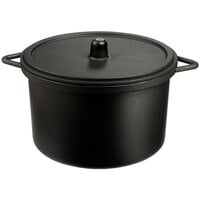 Solia PS30395 22 oz. Black Plastic Cooking Pot with Lid - 100/Case