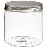 Solia BU14004 Tornillo 23.7 oz. Clear Plastic Jar with Aluminum Lid - 120/Case